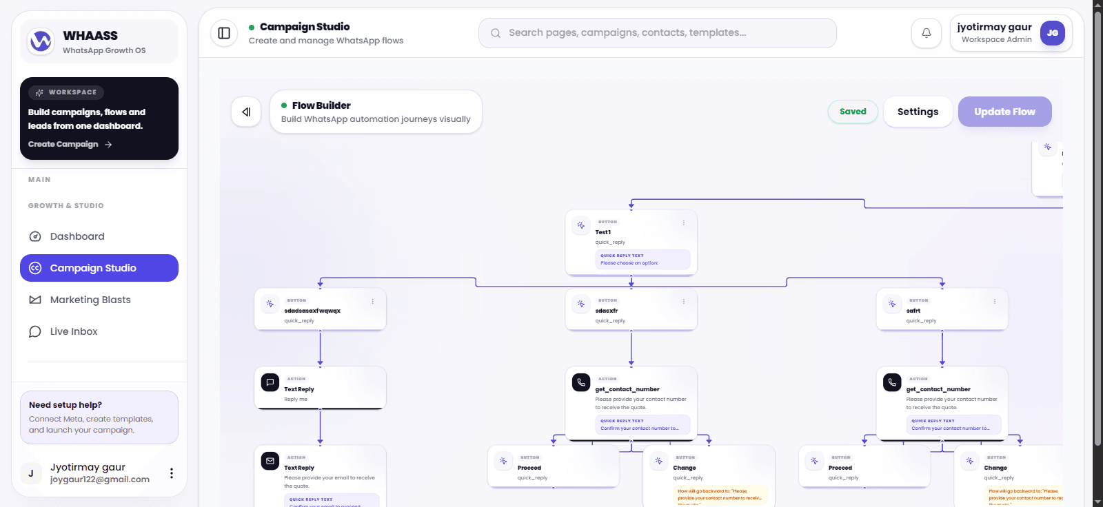WHAASS flow builder
